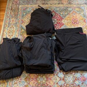 Black Scrub Tops 9 Piece Bundle